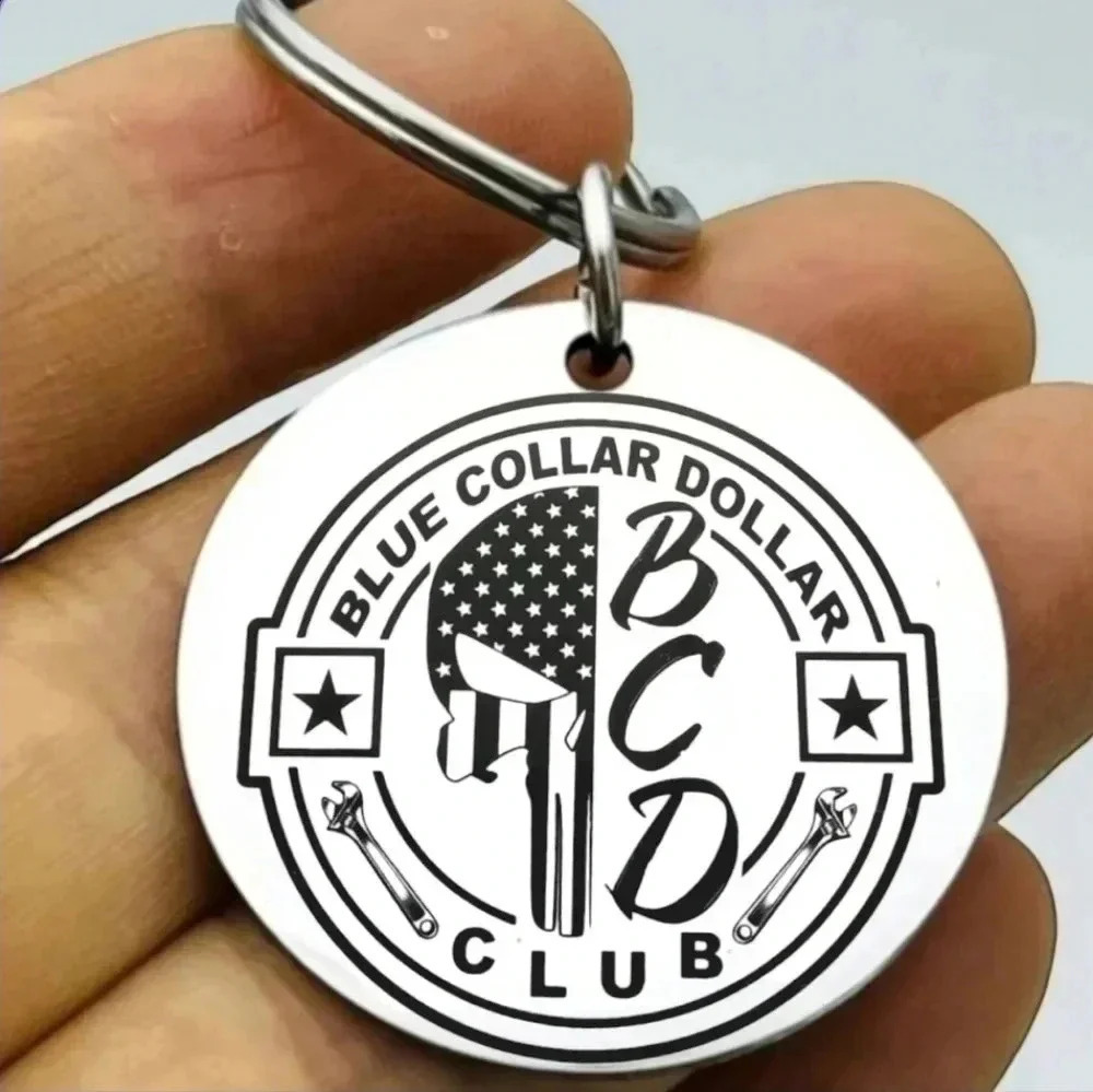 Blur collar dollar club usa flag skull hot Keychain